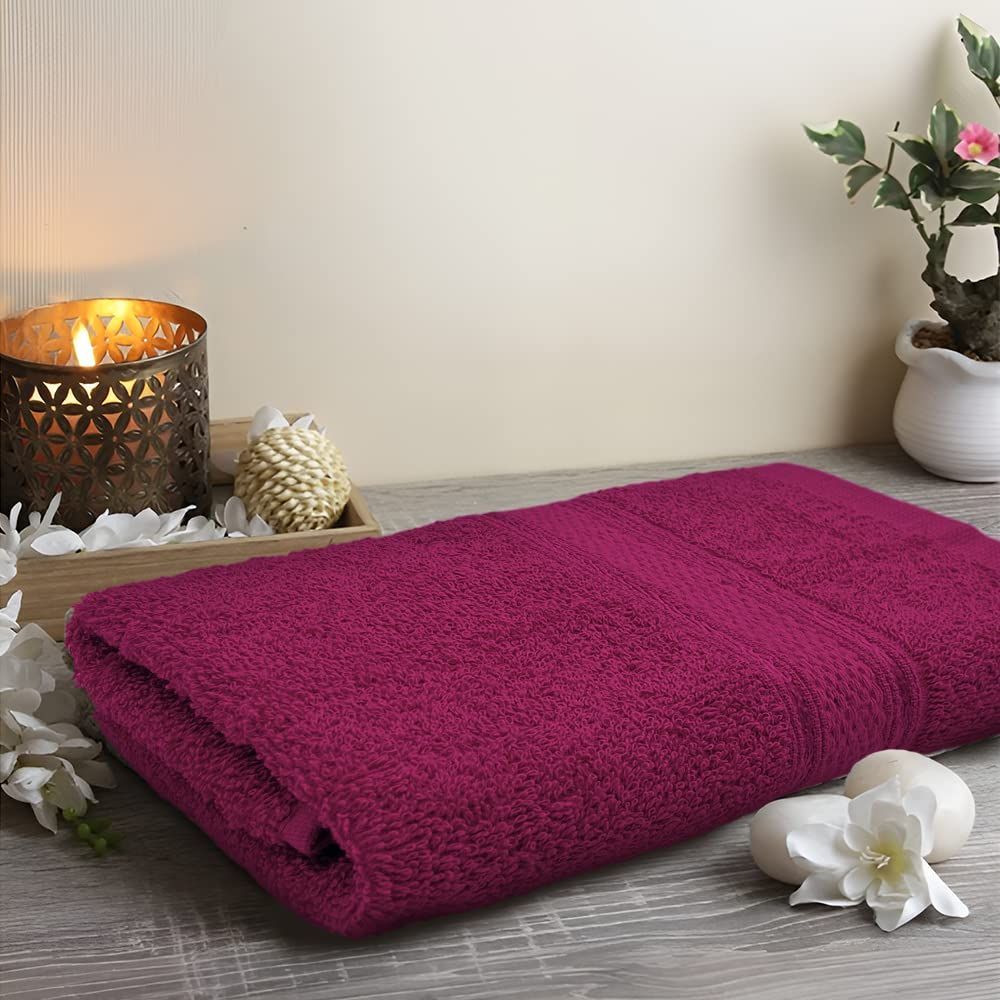 Byft - 100% Cotton Daffodil Hand Towel - 60X110Cm - Fuchsia Pink