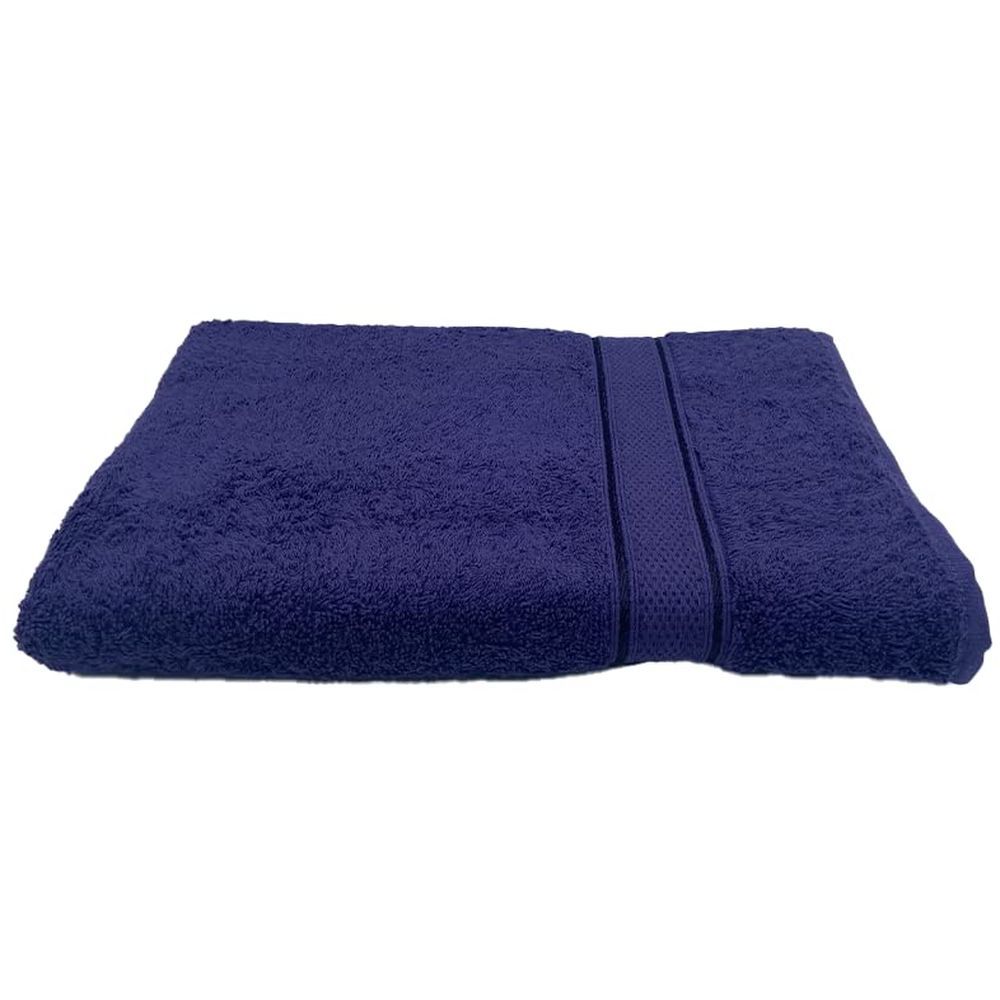 Byft - 100% Cotton Daffodil Bath Towel - 70X140Cm - Navy Blue