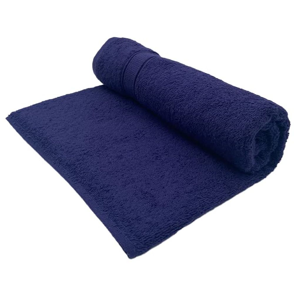 Byft - 100% Cotton Daffodil Bath Towel - 70X140Cm - Navy Blue