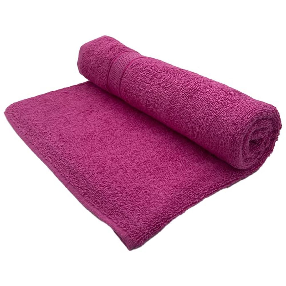 Byft - 100% Cotton Daffodil Bath Towel - 70X140Cm - Fuchsia Pink