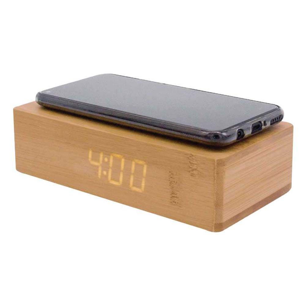 Byft - Wireless Charger With Clock - Natural