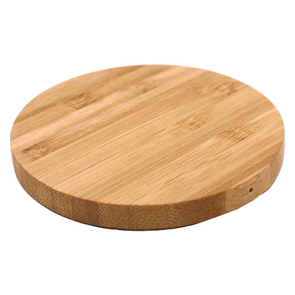 Byft - Wireless Charger Bamboo Round - Natural