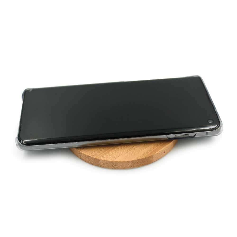 Byft - Wireless Charger Bamboo Round - Natural