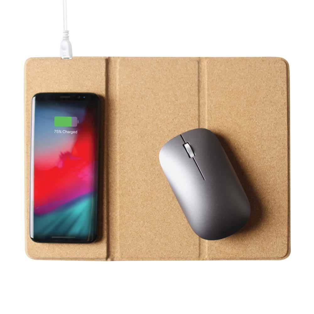 Byft - Wireless Charger With Foldable Mouse Pad - Natural