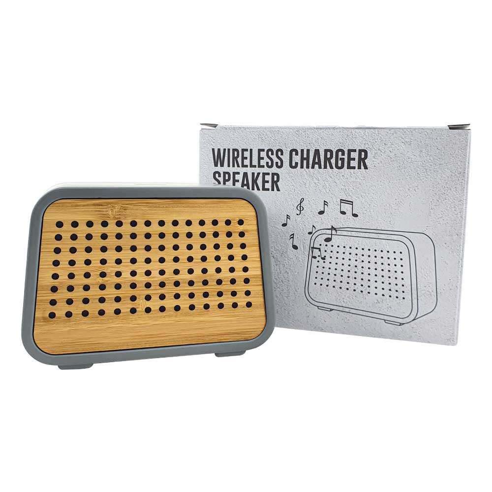 Byft - Wireless Charger Bluetooth Speaker - Natural Grey