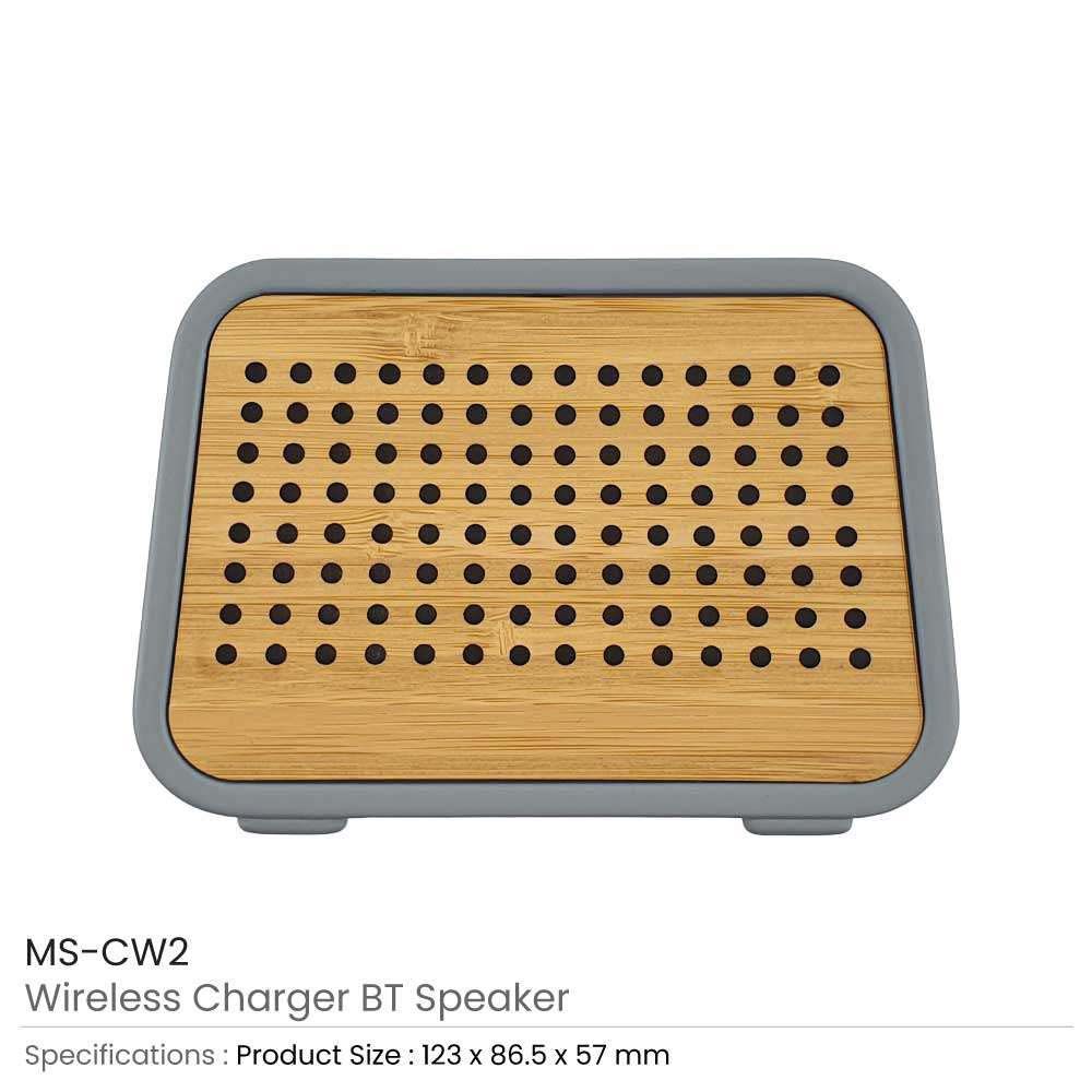 Byft - Wireless Charger Bluetooth Speaker - Natural Grey