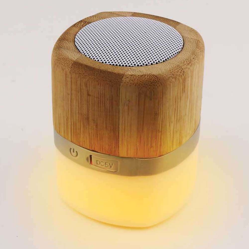 Byft - Lamp Bamboo Bluetooth Speaker - Natural