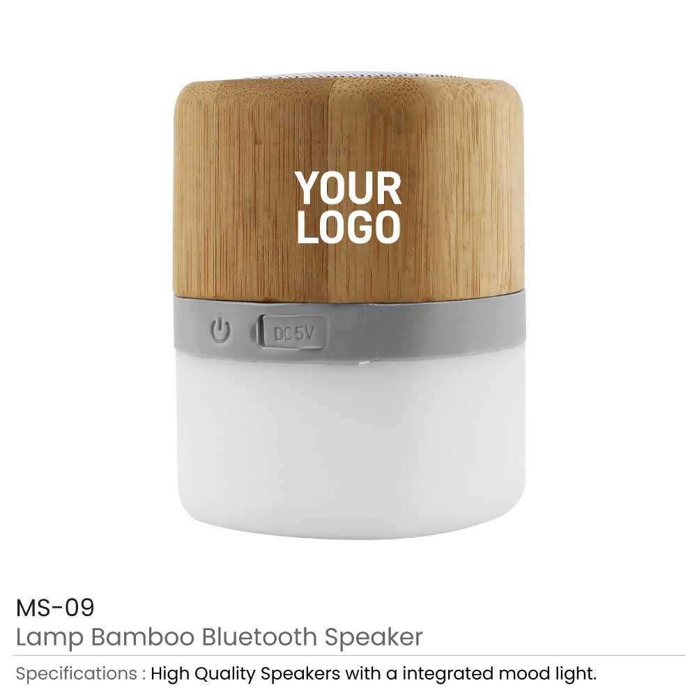 Byft - Lamp Bamboo Bluetooth Speaker - Natural