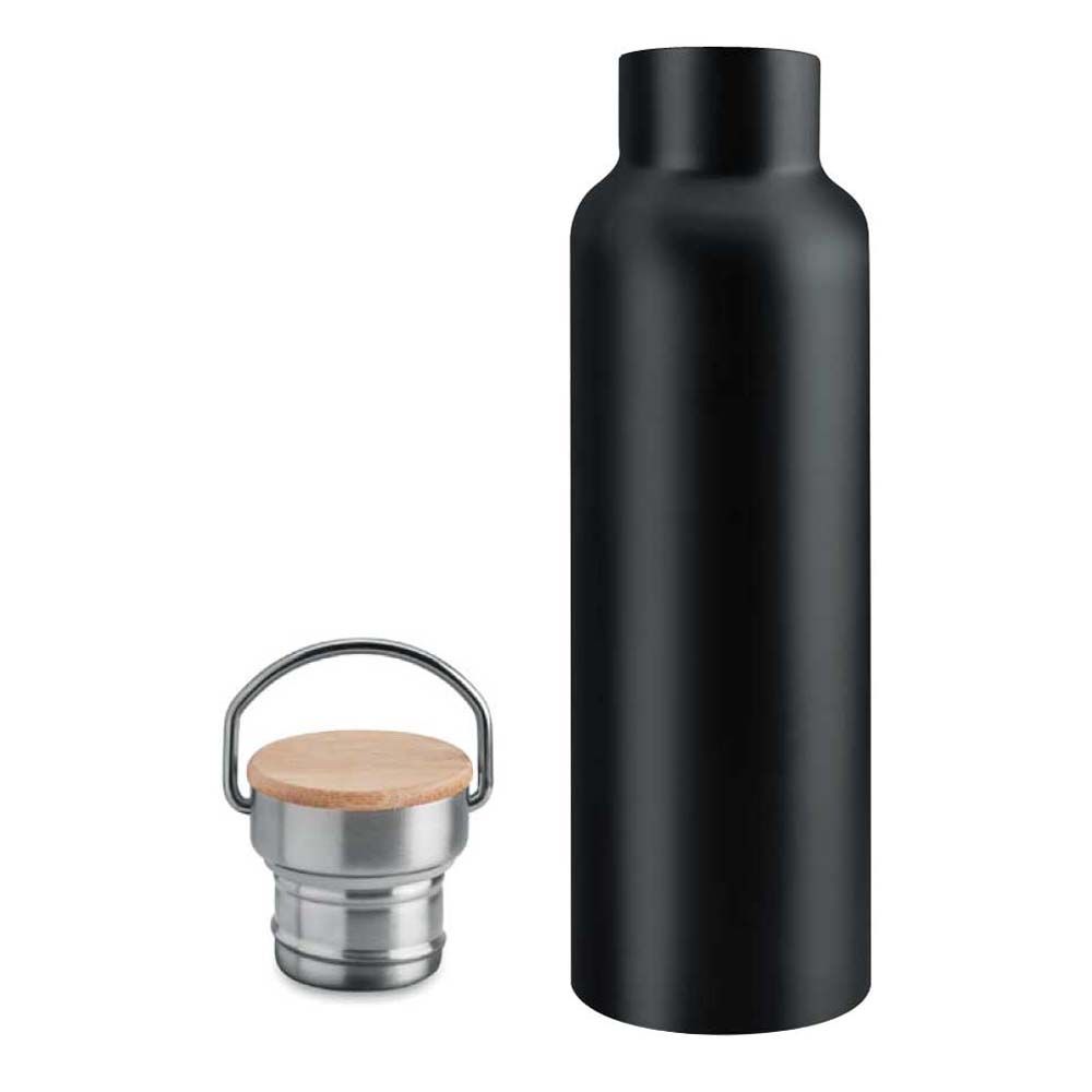 Byft - Stainless Steel Bamboo Flask - Black