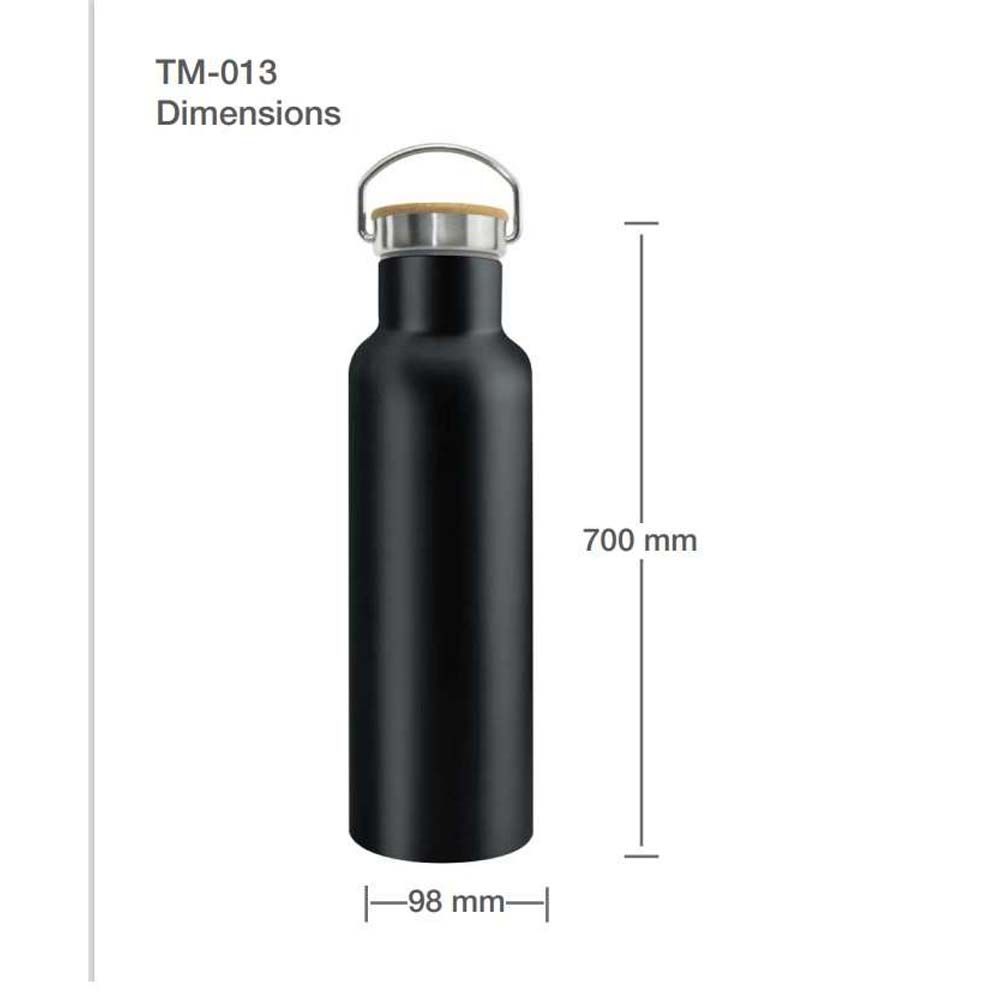 Byft - Stainless Steel Bamboo Flask - Black