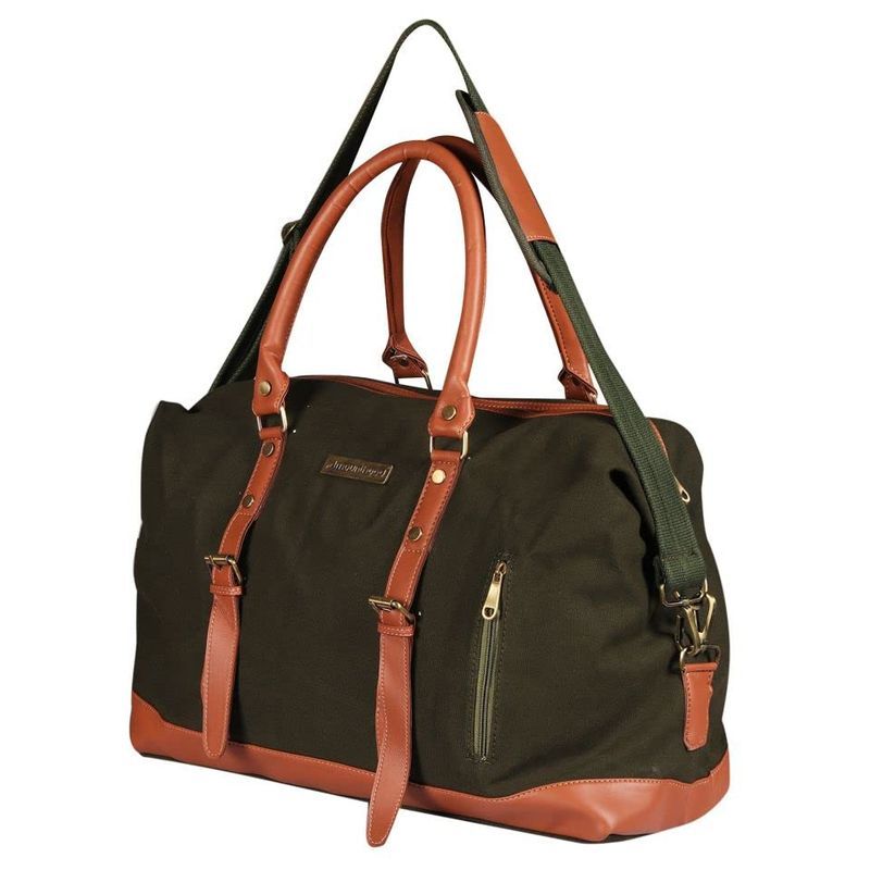 Mounthood - Duffle Bag W/ Faux Leather - Polaris Green