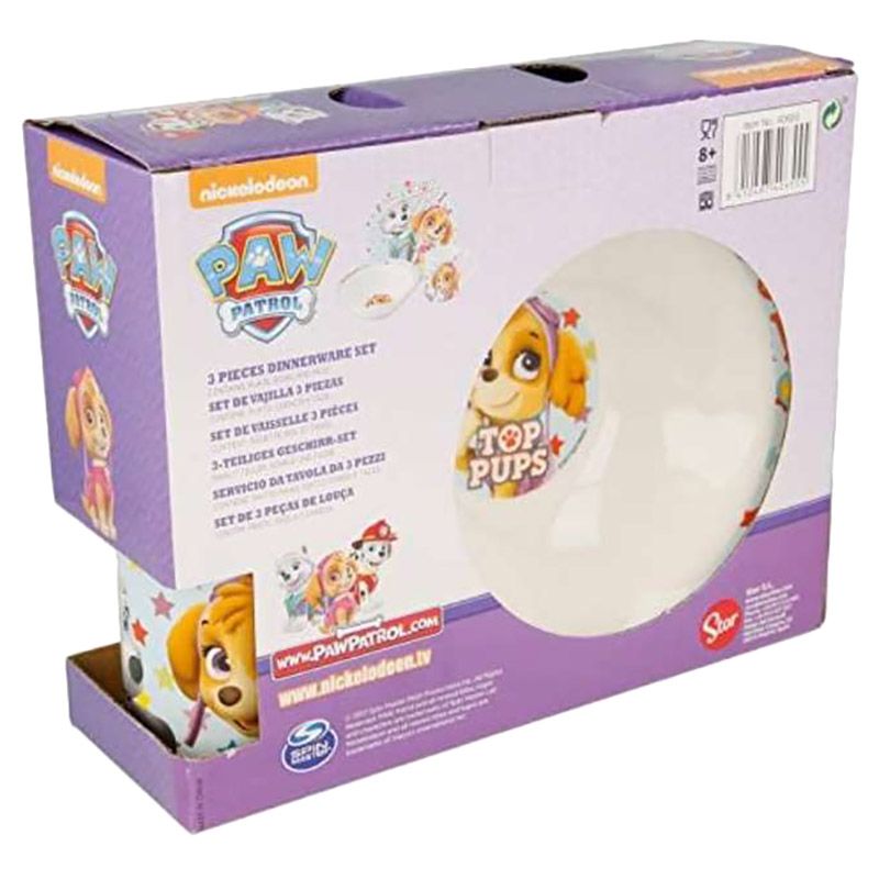 Nickelodeon - 3Pcs Dinner Set Paw Patrol Girl Stars