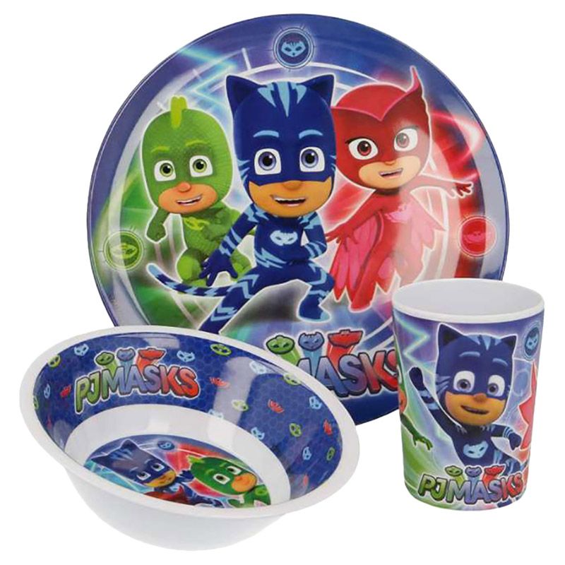 Disney - 3Pcs Melamine Set W/O Rim Pj Masks