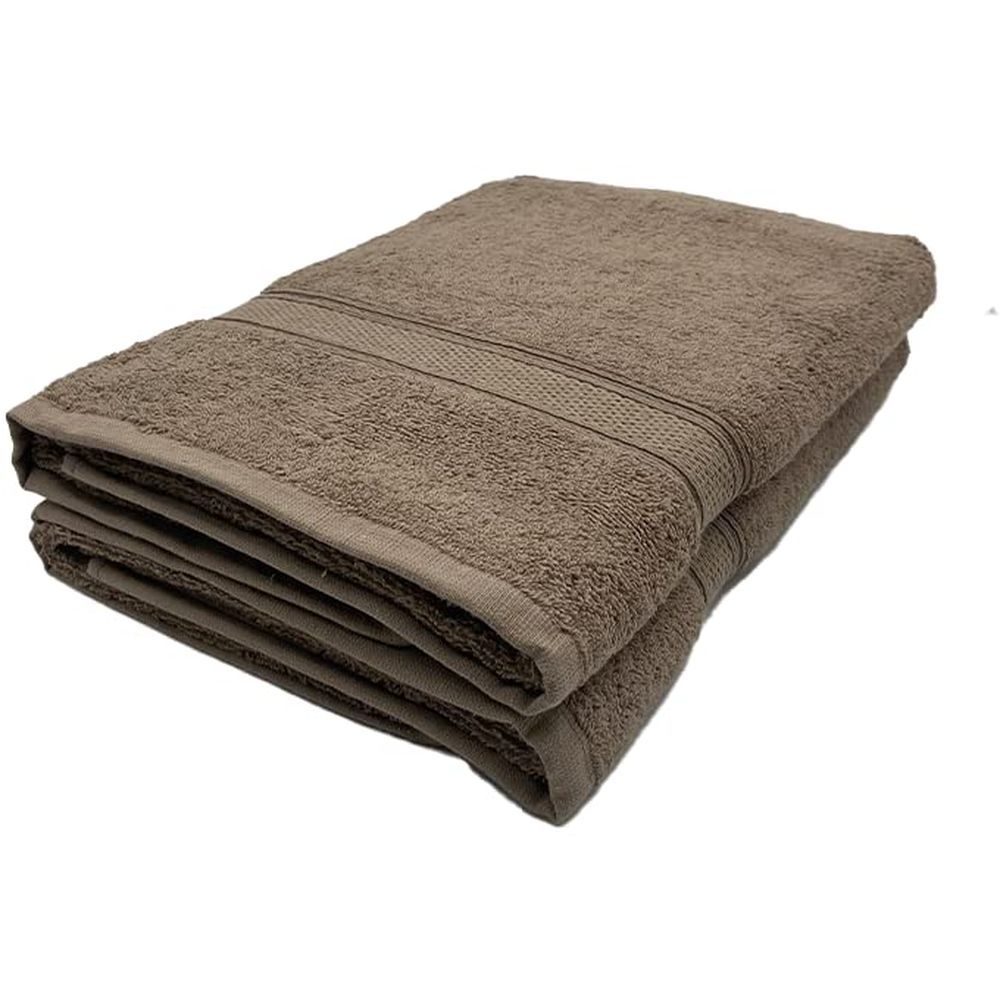 Byft - 100% Cotton Daffodil Bath Towel - 70X140Cm - Set Of 2 - Dark Beige