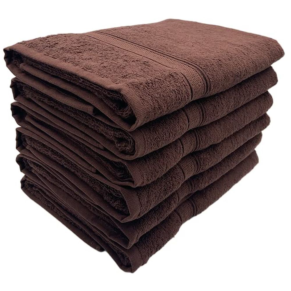 Byft - 100% Cotton Daffodil Bath Towel - 70X140Cm - Set Of 6 - Brown