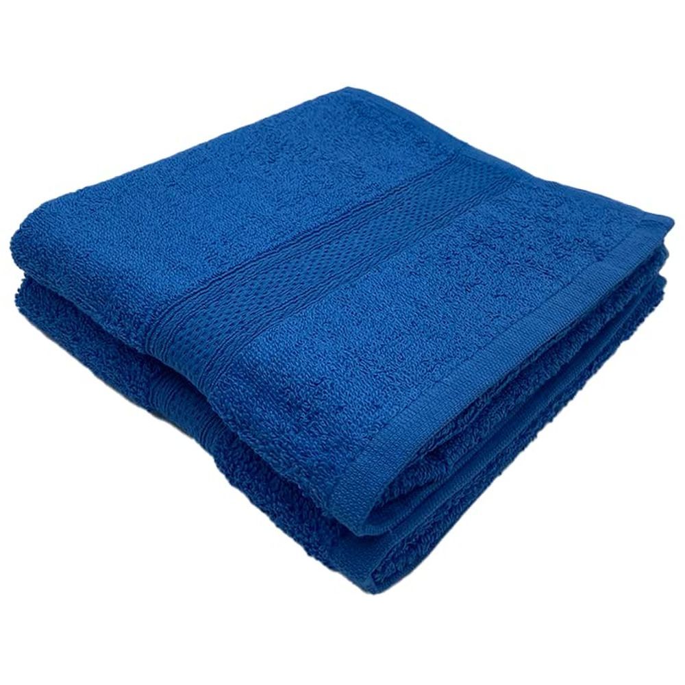 Byft - 100% Cotton Daffodil Hand Towel - 40X60Cm - Set Of 2 - Royal Blue