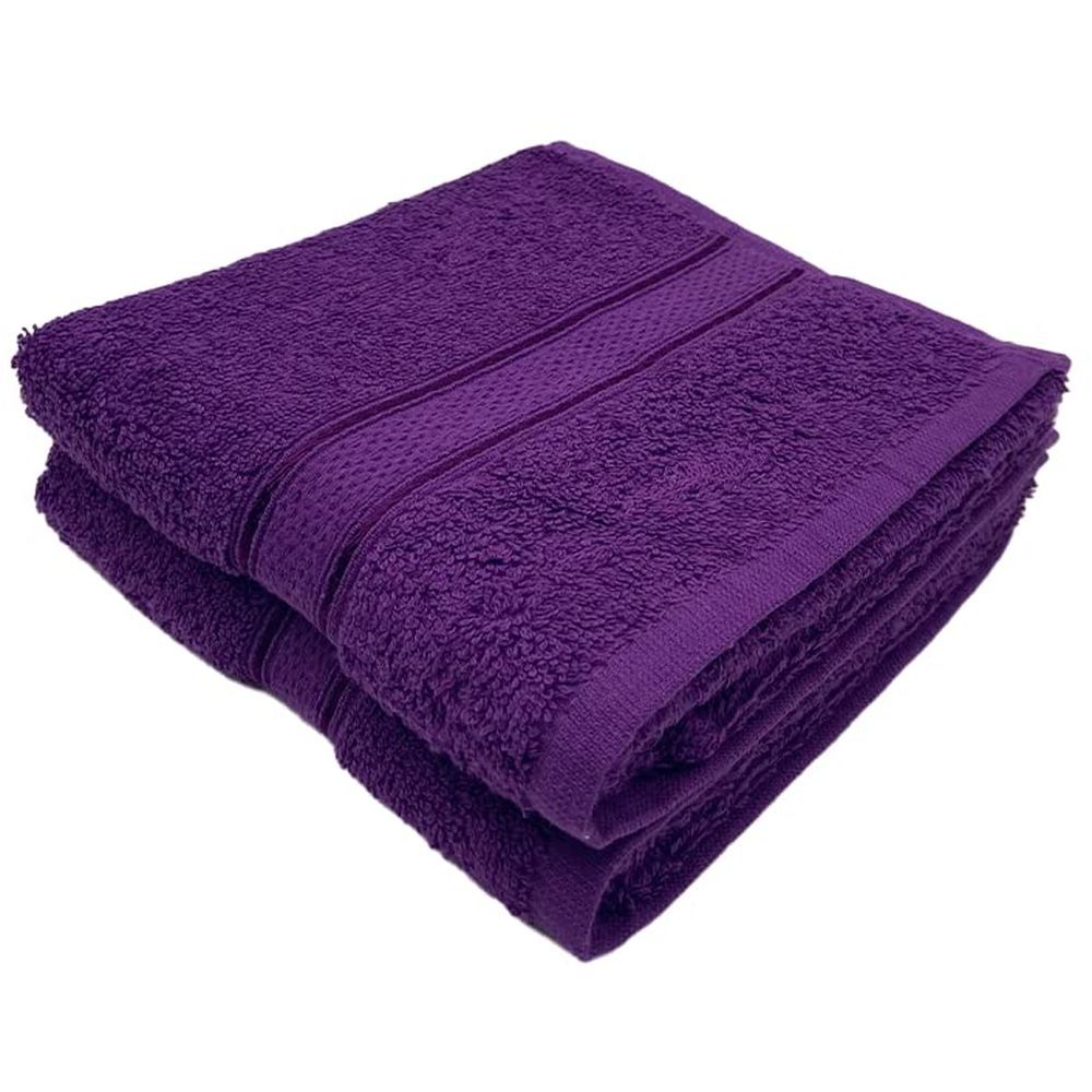 Byft - 100% Cotton Daffodil Hand Towel - 40X60Cm - Set Of 2 - Purple