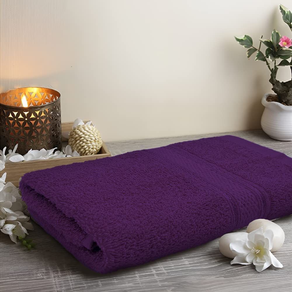 Byft - 100% Cotton Daffodil Hand Towel - 40X60Cm - Set Of 2 - Purple