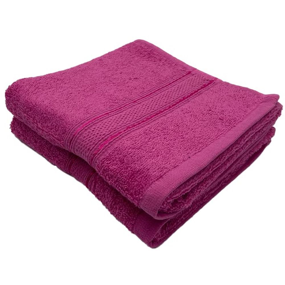 Byft - 100% Cotton Daffodil Hand Towel - 60X110Cm - Set Of 2 - Fuchsia Pink