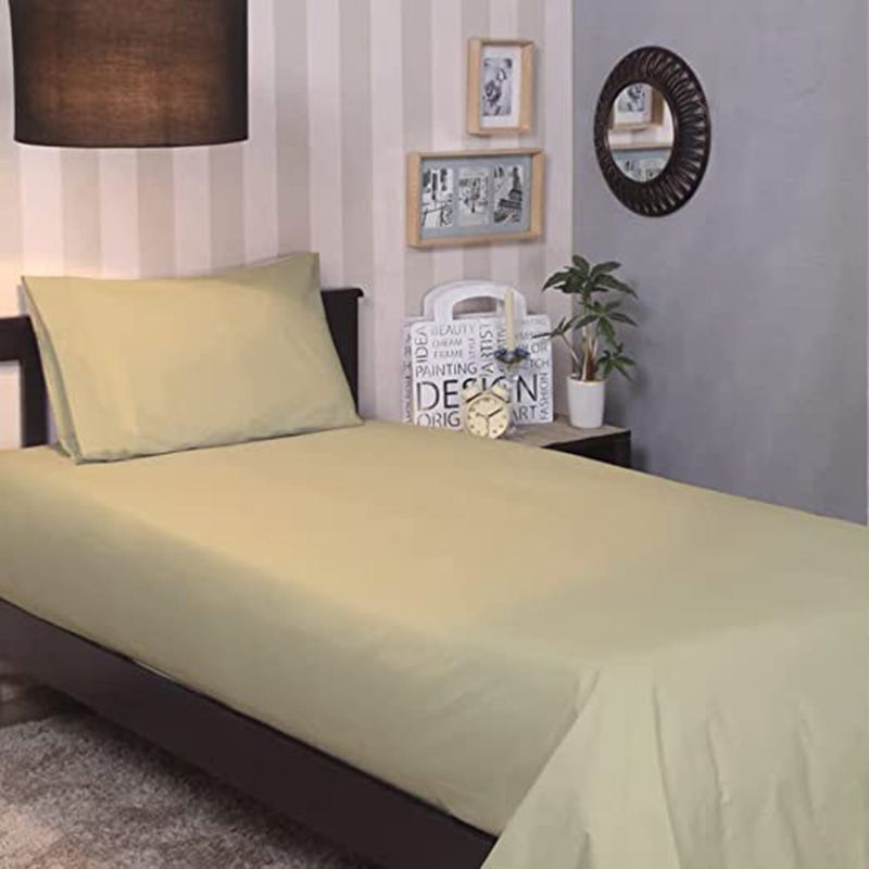 BYFT - Tulip Single Flat Sheet 160 x 280 cm - Cream 