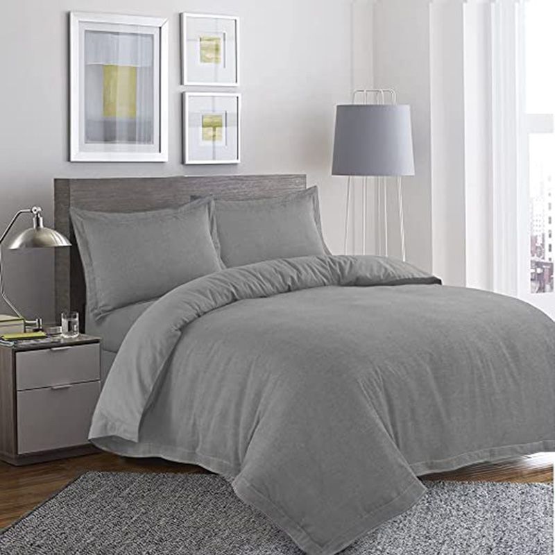 BYFT - Tulip Queen Duvet Cover 225 x 245 + 30 cm - Grey 