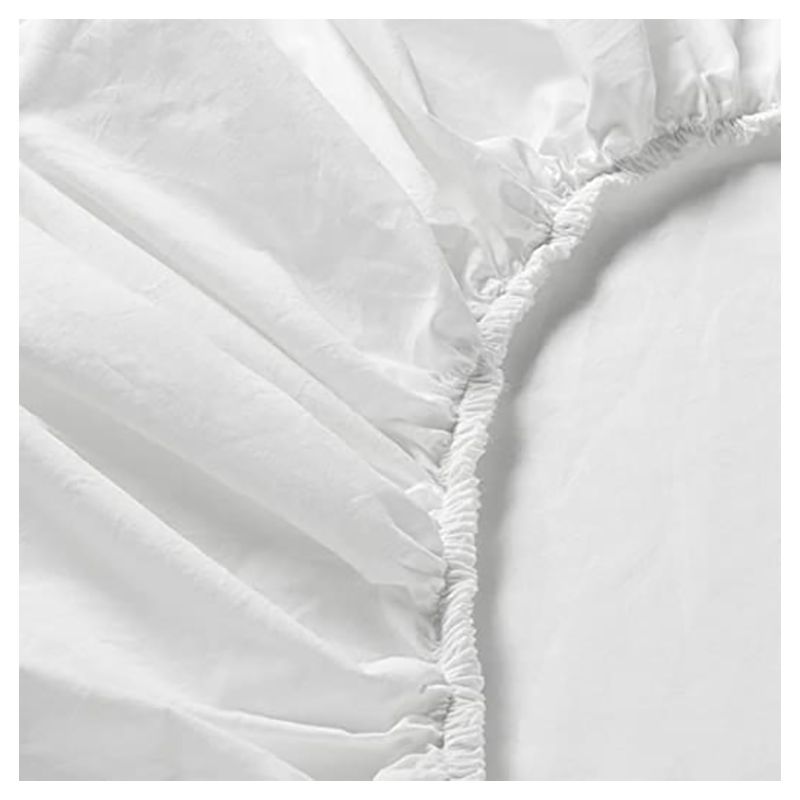 BYFT - Tulip King Fitted Sheet 180 x 210 + 30 cm - White 