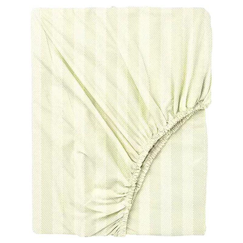 BYFT - Tulip Single Satin Stripe Fitted Sheet 90 x 210 + 30 cm - Cream 