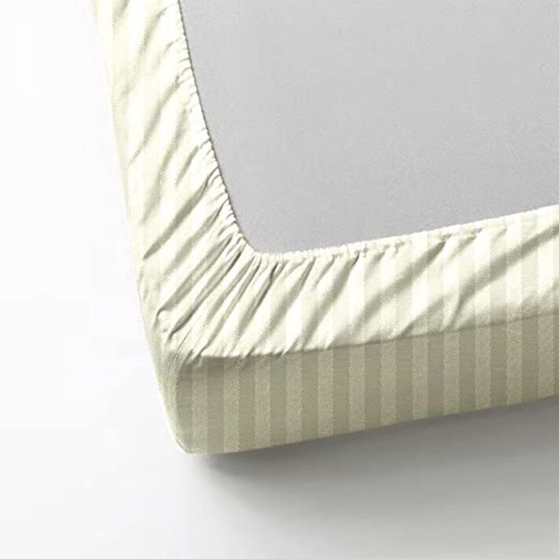 BYFT - Tulip Single Satin Stripe Fitted Sheet 90 x 210 + 30 cm - Cream 