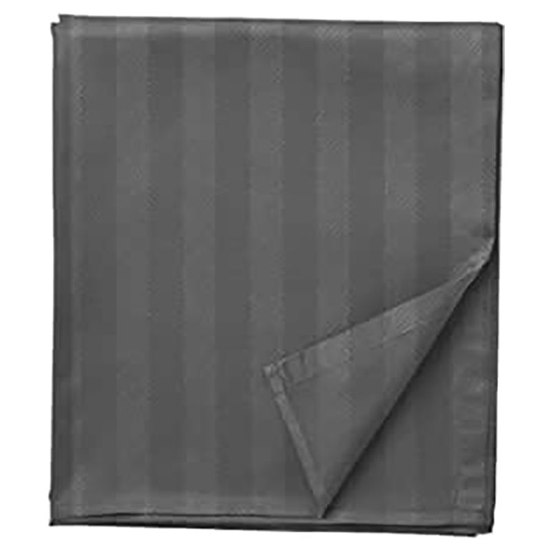 BYFT - Tulip Queen Satin Stripe Flat Sheet 220 x 280 cm - Charcoal 