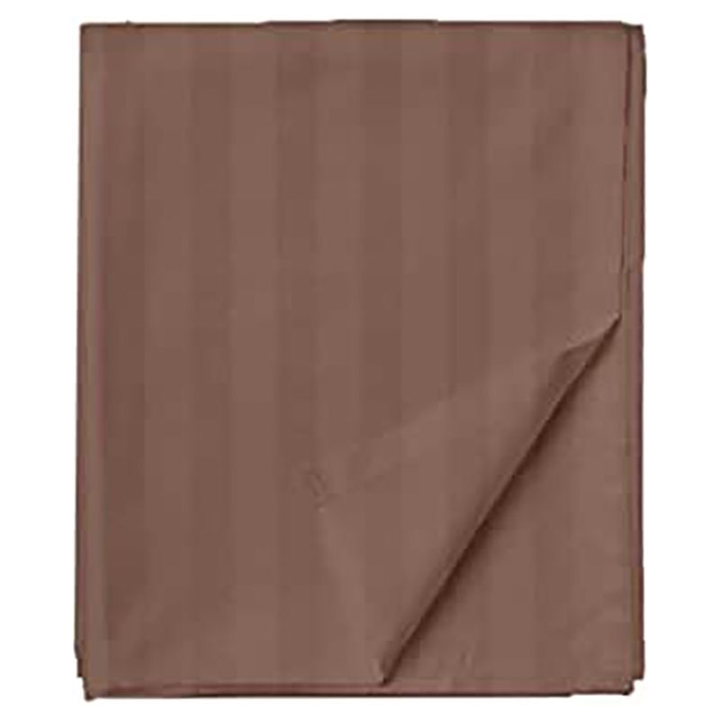 BYFT - Tulip Queen Satin Stripe Flat Sheet 220 x 280 cm - Dark Brown 