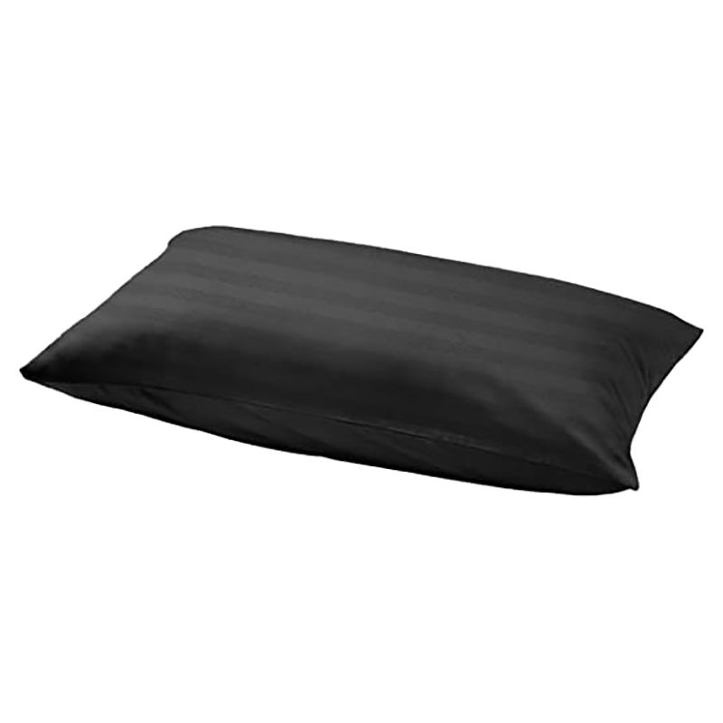 BYFT - Tulip Satin Stripe Pillow Cover 52 x 73 + 12 cm - Charcoal 