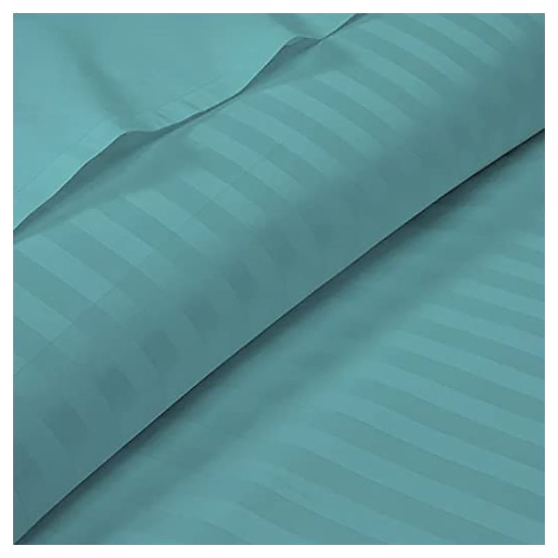 BYFT - Tulip Queen Satin Stripe Duvet Cover 225 x 245 + 30 cm - Sea Green 