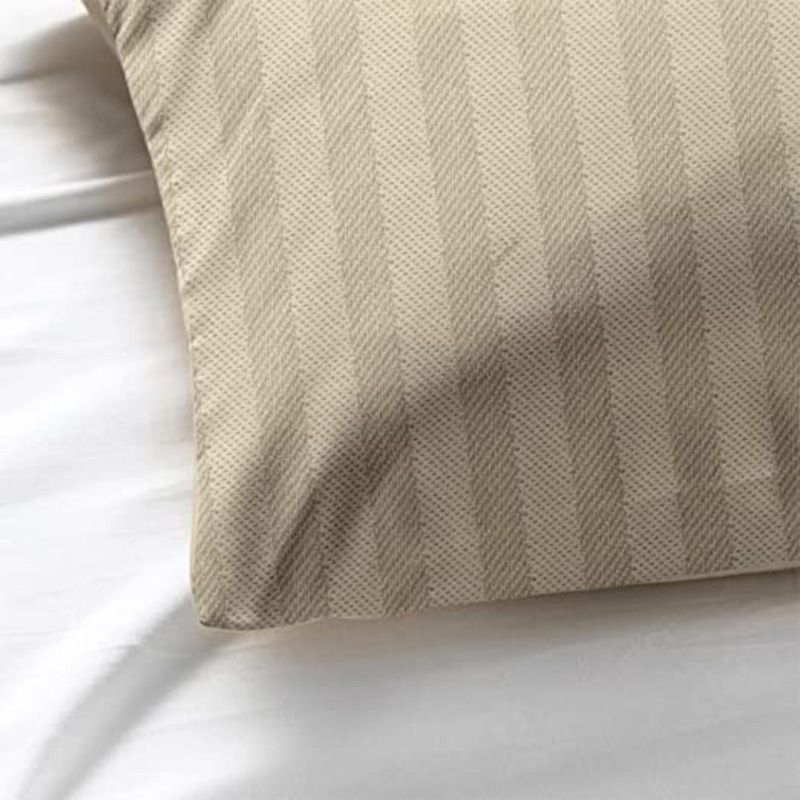 BYFT - Tulip Satin Stripe Pillow Cover 52 x 73 + 12 cm - Cream 