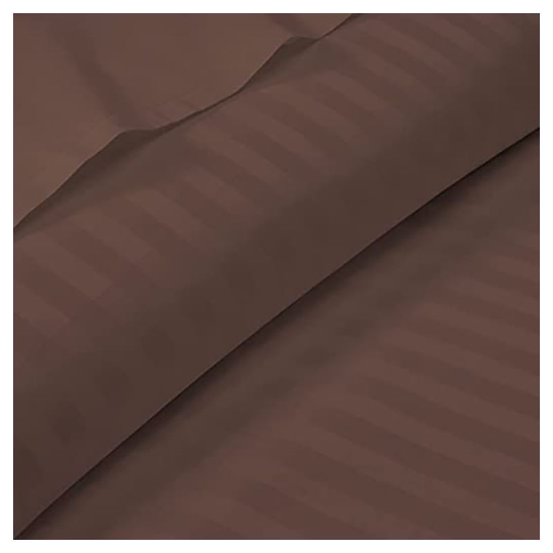 BYFT - Tulip King Satin Stripe Duvet Cover 245 x 265 + 30 cm - Dark Brown 