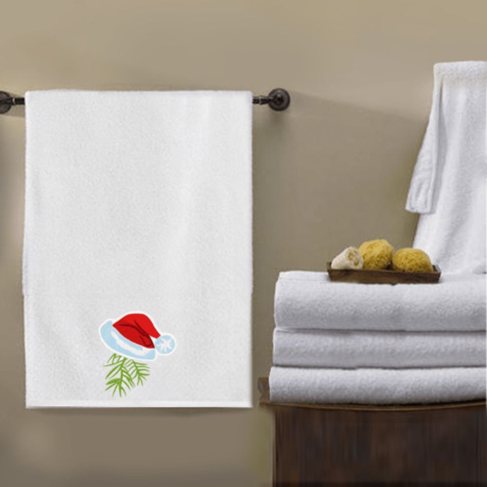 Byft - Iris Embroidered Bath Towel - Christmas Cap