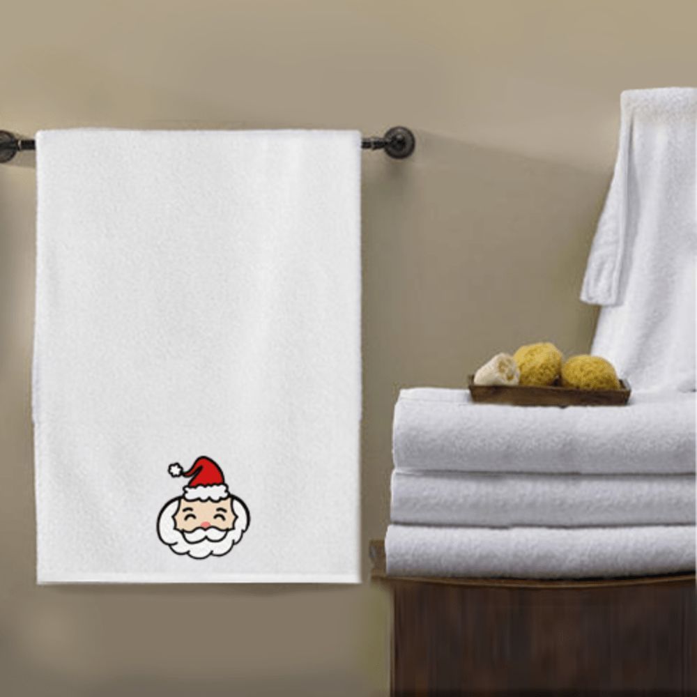 Byft - Iris Embroidered Bath Towel - Santaclaus