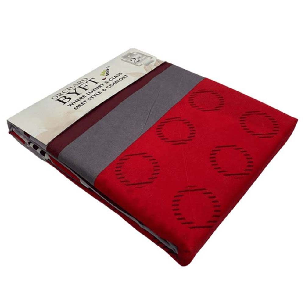 Byft - Orchard Polka Dot Printed Single Sheet & Pillowcase - Red