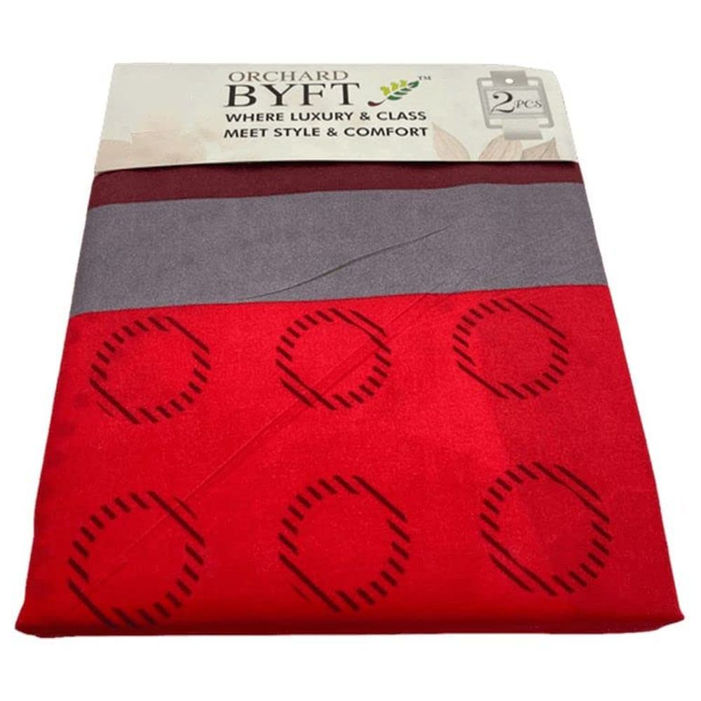 Byft - Orchard Polka Dot Printed Single Sheet & Pillowcase - Red