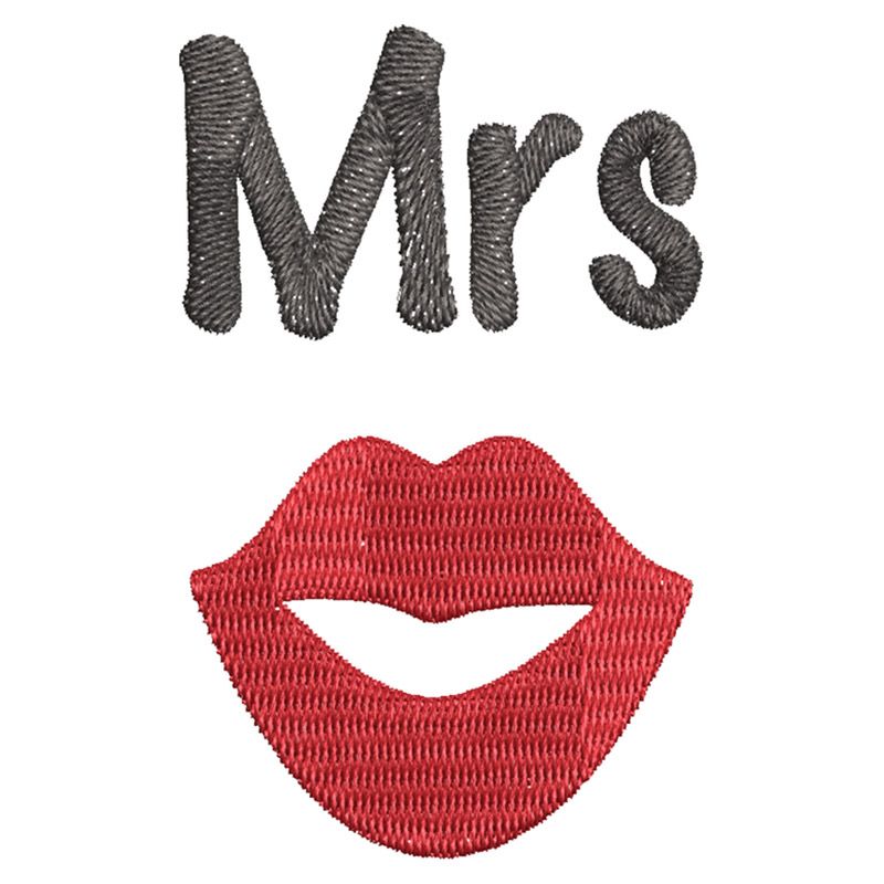 Byft - Iris Embroidered Mrs. Lips Bath Towel