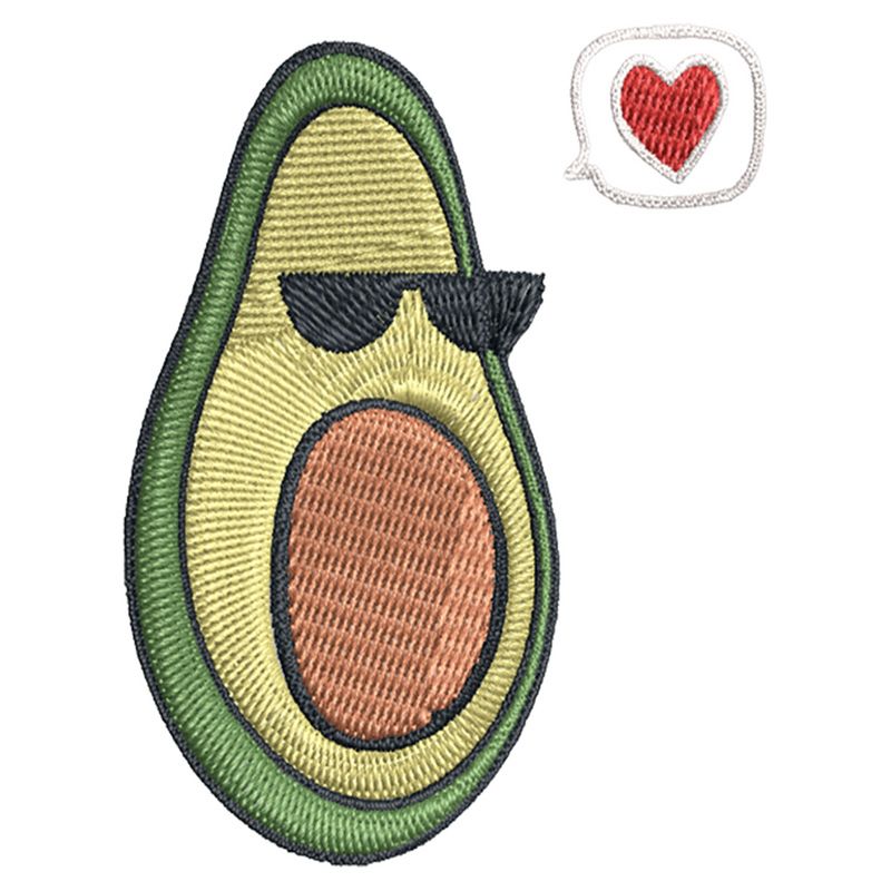 Byft - Iris Embroidered Avocado w/ Pit Hand Towel