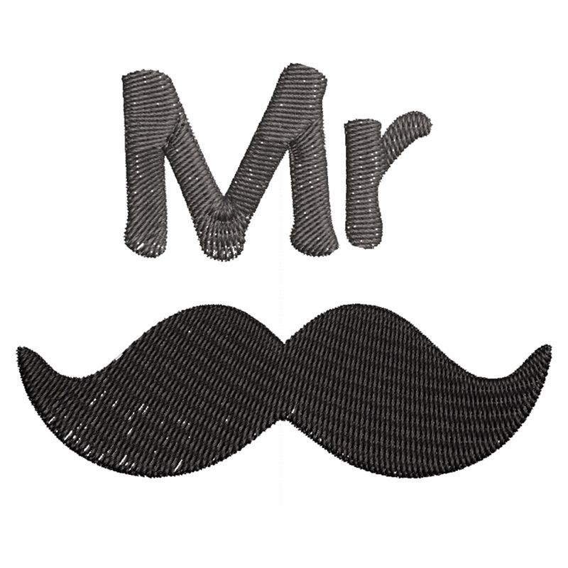 بي واي أف تي - منشفة يد مطرزة - Mr. Moustache