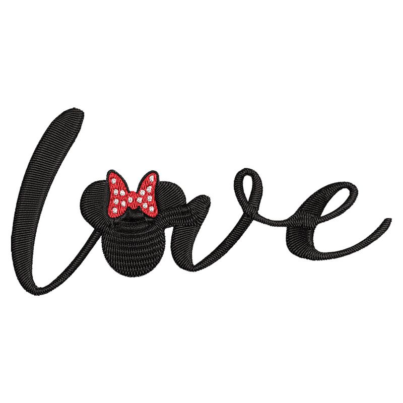 Byft - Iris Embroidered Minnie Love Hand Towel