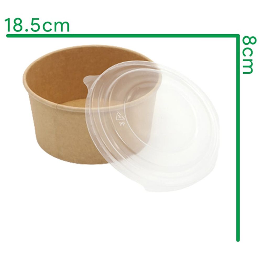 Byft - Kraft Salad Bowl w/ Lid - 50pcs - 1300ml