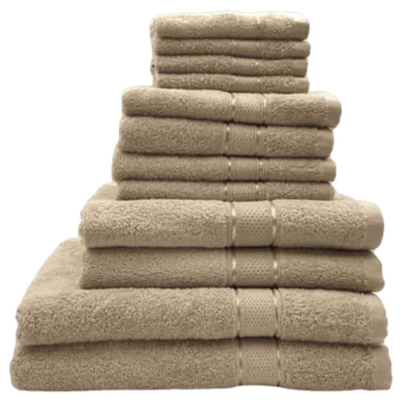 Byft - Daffodil 100% Cotton Bath Linen 16pc-Set 12Y+ - Light Beige