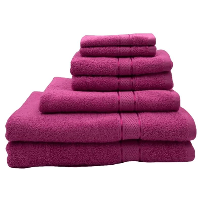 Byft - Daffodil 100% Cotton Bath Linen 10pc-Set 6Y+ - Fuchsia Pink