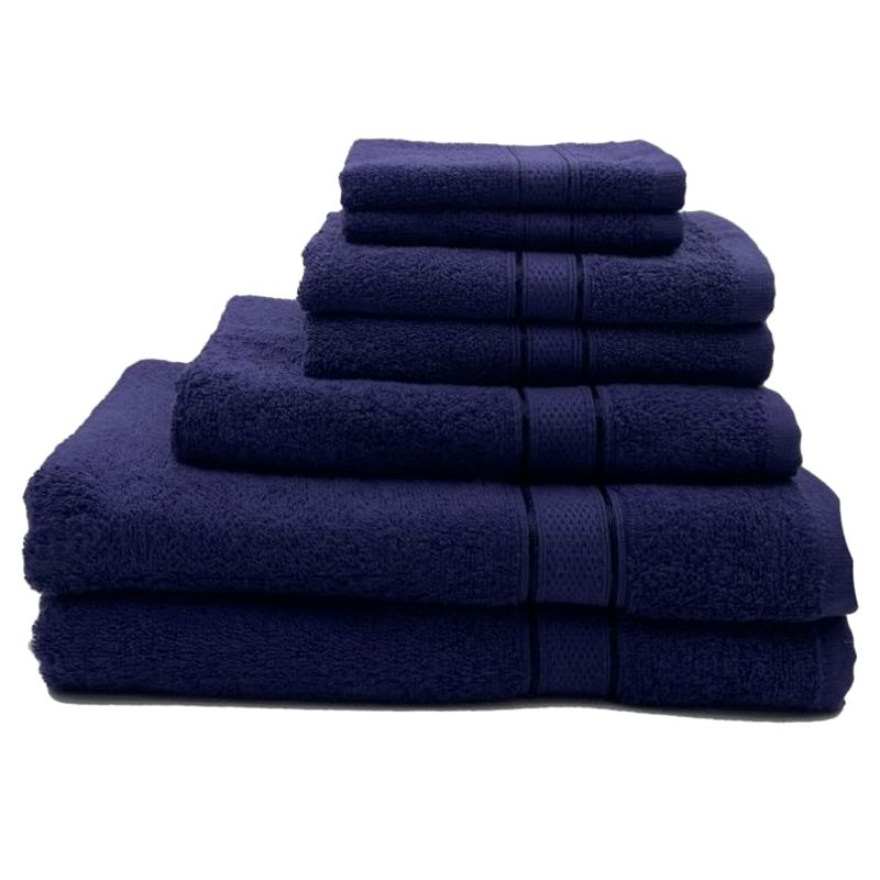 Byft - Daffodil 100% Cotton Bath Linen 10pc-Set 6Y+ - Navy Blue