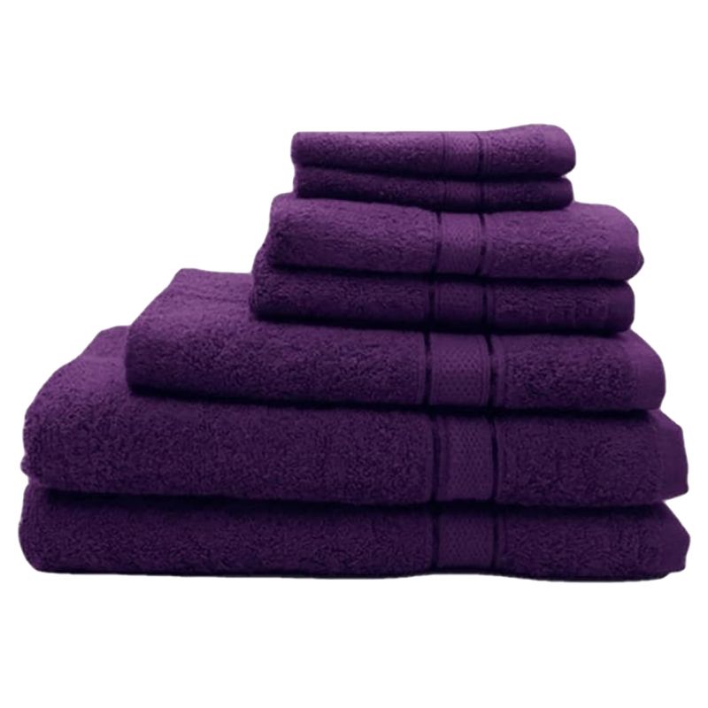 Byft - Daffodil 100% Cotton Bath Linen 10pc-Set 8Y+ - Purple