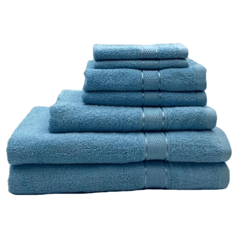 Byft - Daffodil 100% Cotton Bath Linen 10pc-Set 10Y+ - Light Blue