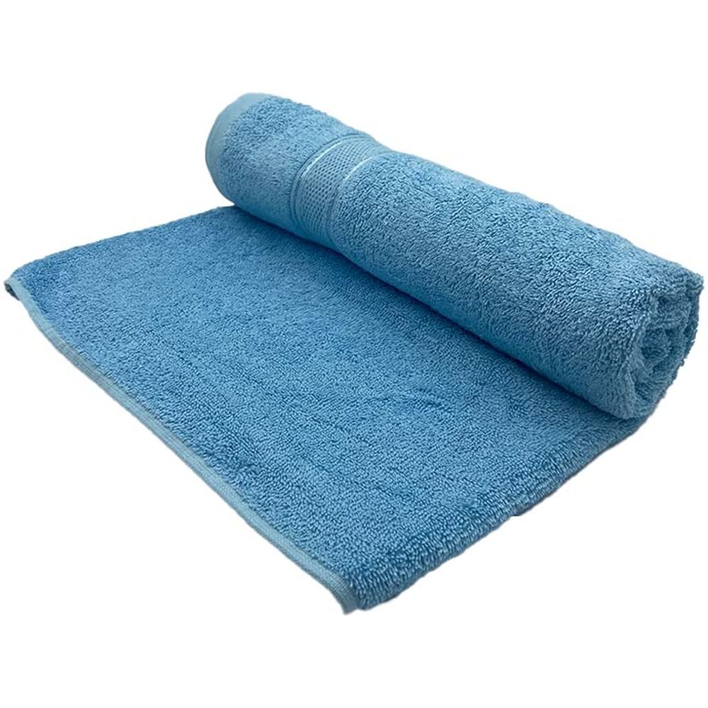 Byft - 100% Cotton Daffodil Bath Towel - 70X140Cm - Light Blue