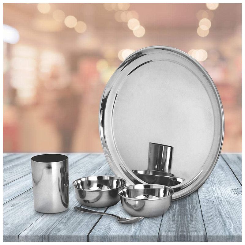 Omega - Thali Stainless Steel Dinner Set Pack Of 5